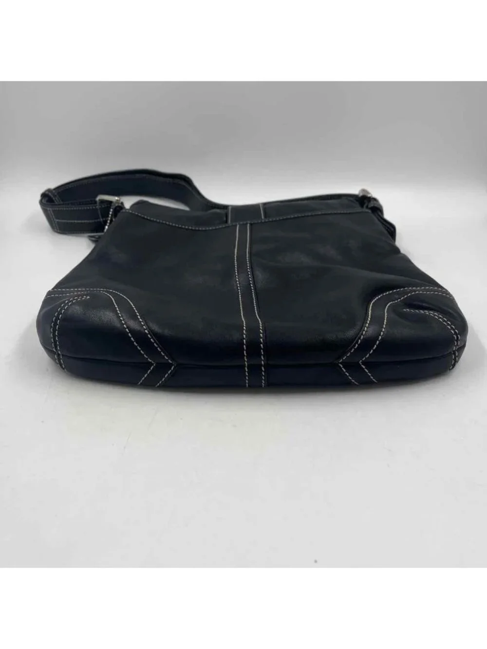 Coach Soho Flap Vintage Leather Women's Black Luxe Solid Purse 9480